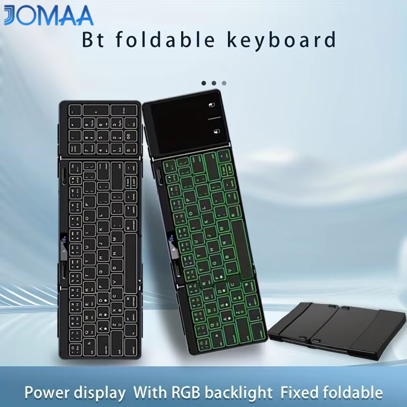Rgb Keyboard Wrist Rest - Kabellose Klapptastatur mit Hintergrundbeleuchtung, RGB, faltbare