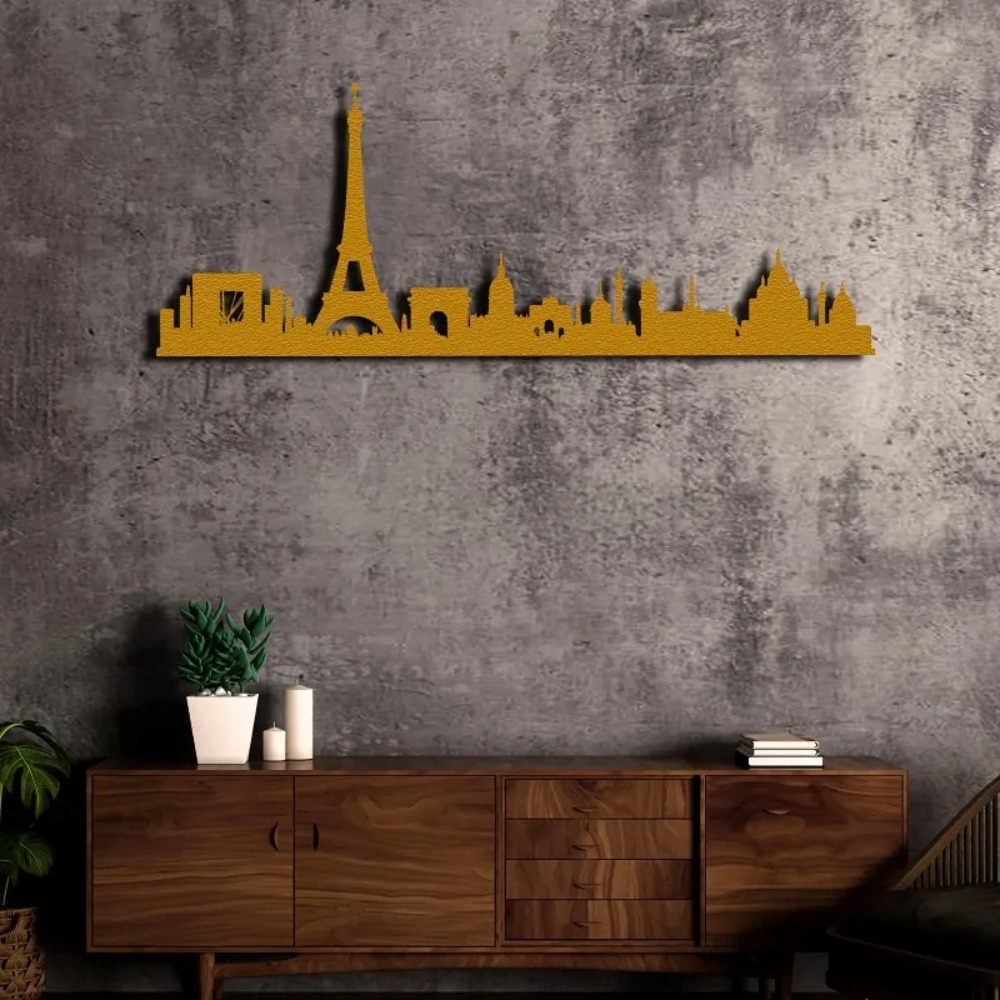 Gaming Desk Mat - CIFbuy Paris-Thema Metall-Wandkunst Gaming-Mauspad mit rutschfester