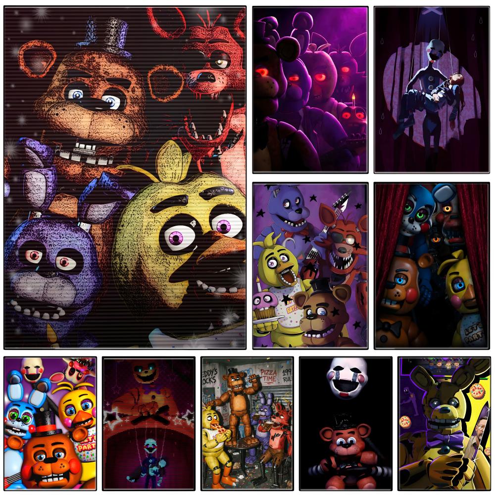 Pc Gaming Quotes - Dunkles Animatronisches Horror-Gaming F-FNAF Poster Selbstklebende