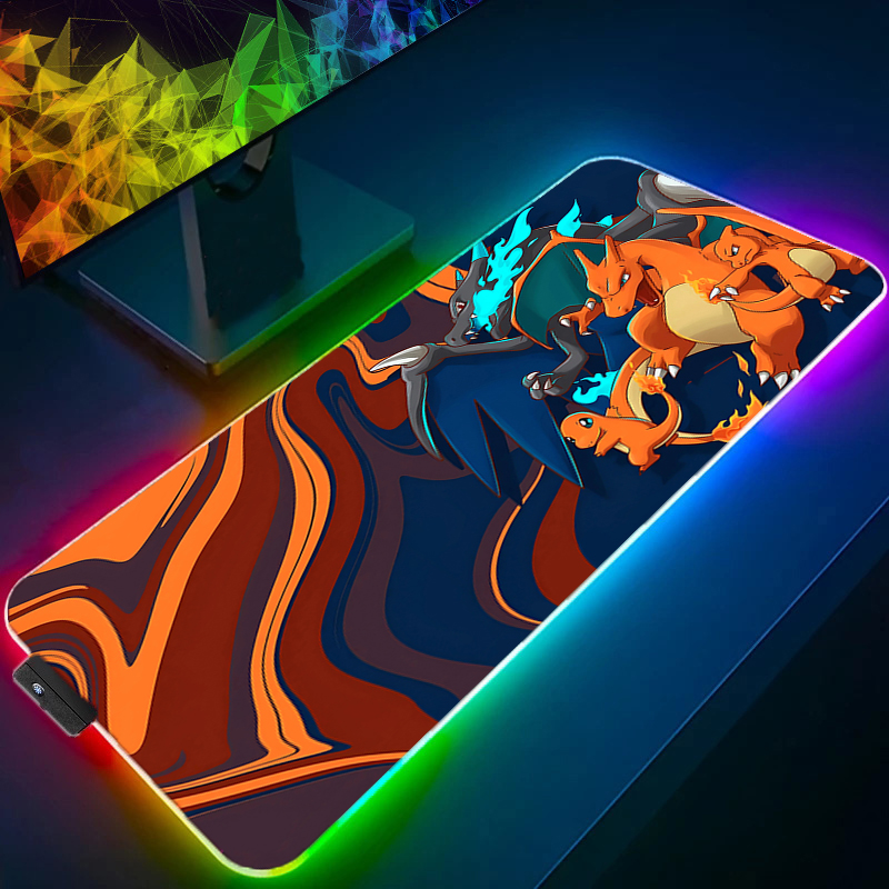 Rgb Keyboard Wrist Rest - LED-Licht-Schreibtischunterlage XXL Computer P-Pokemon Eevee Mousepad