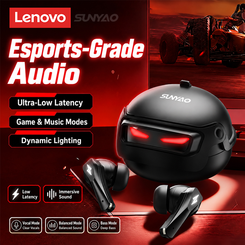 Gaming Microphone - Choice Lenovo GT101 Gaming-Headset, kabellose Bluetooth-6.0-Kopfhörer