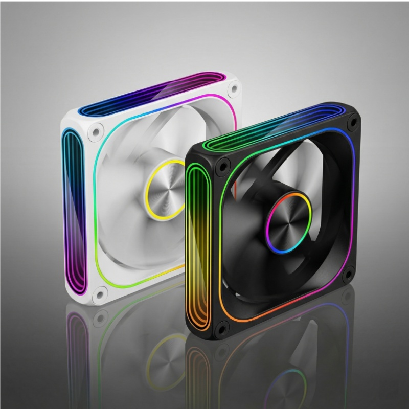 Pc Gaming Rgb - 12cm Spiegelmond Computer-Gehäuselüfter Dreiseitiger Götterlicht-Lüfter Synchronisierter