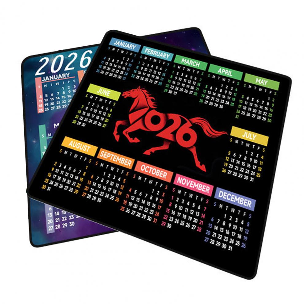 Gaming Desk Mat - 2026-Kalender-Mauspad, wasserdicht, für Zuhause, Büro, Gaming,