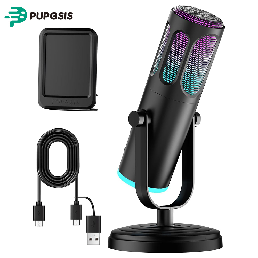 Pc Gaming Discord - PUPGSIS USB-PC-Mikrofon, Gaming-Mikrofon für Streaming, Podcast,