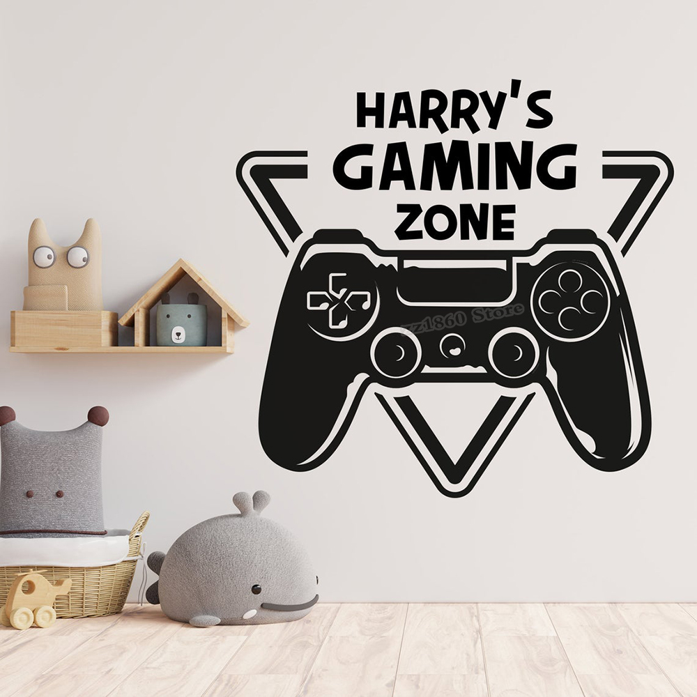 Pc Gaming Quotes - Custom Name Gaming Zone Wand Aufkleber