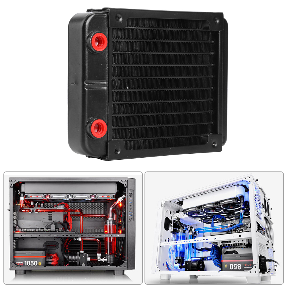 Pc Water Cooling - 120mm Wasserkühlungsradiator G1/4 Gewinde Aluminium Wärmetauscher