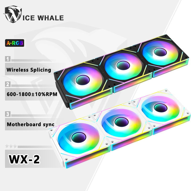 Pc Water Cooling - ICE Whale WX-2 PC-Gehäuselüfter mit Kabelspleißung,