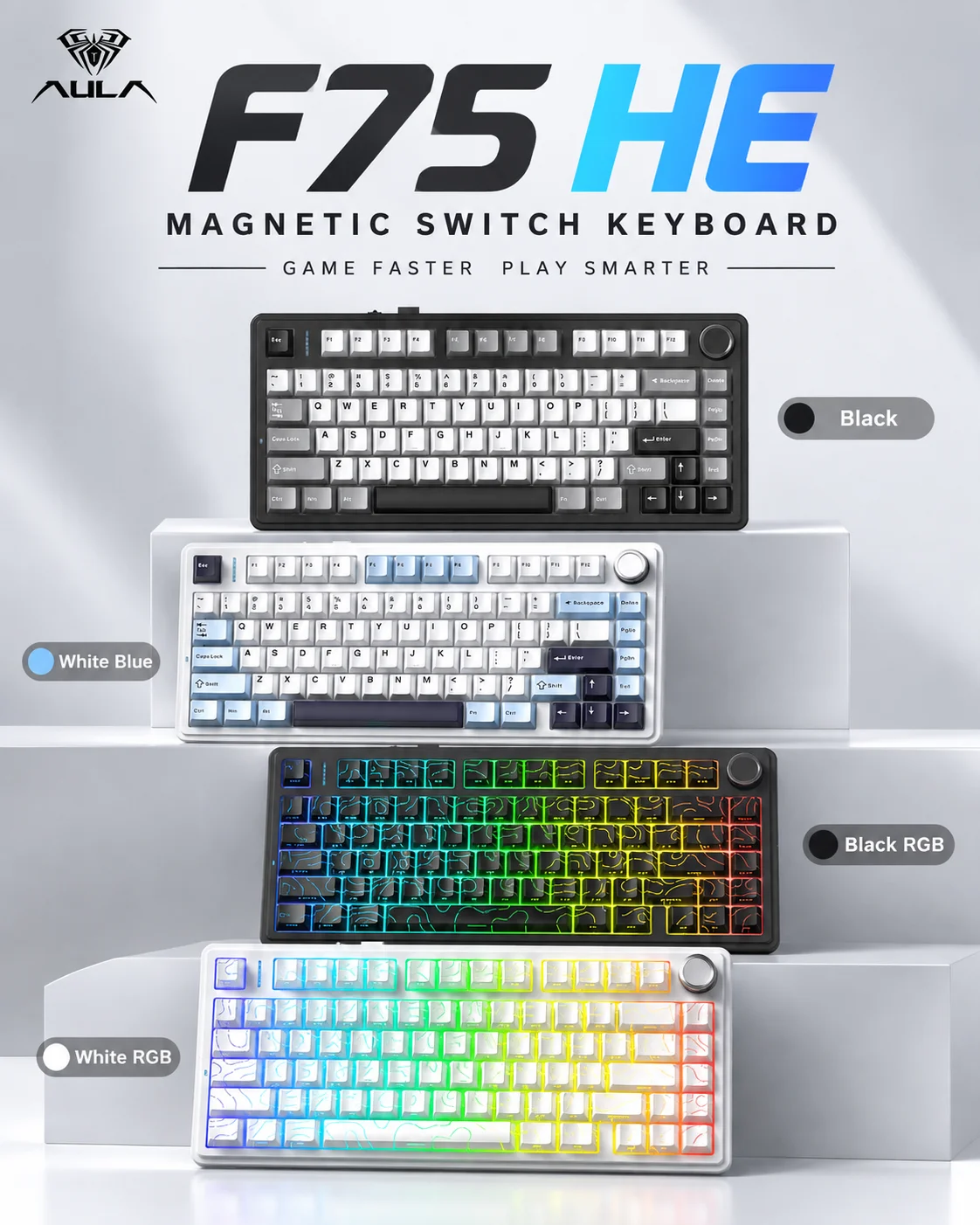 Pc Gaming Rgb - AULA F75 HE Magnetische Tastatur 75%