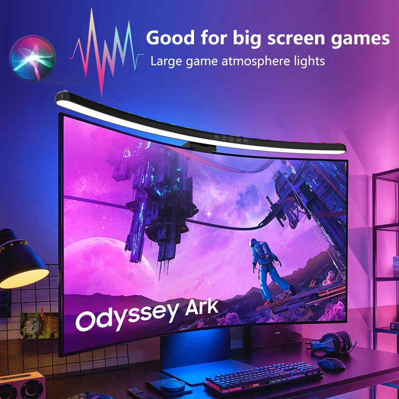 Pc Zotac Gaming - Computer-Monitor-Lichtleiste RGB Musik-Rhythmus Bildschirm-Hängelampe Dimmbare Schreibtischlampe