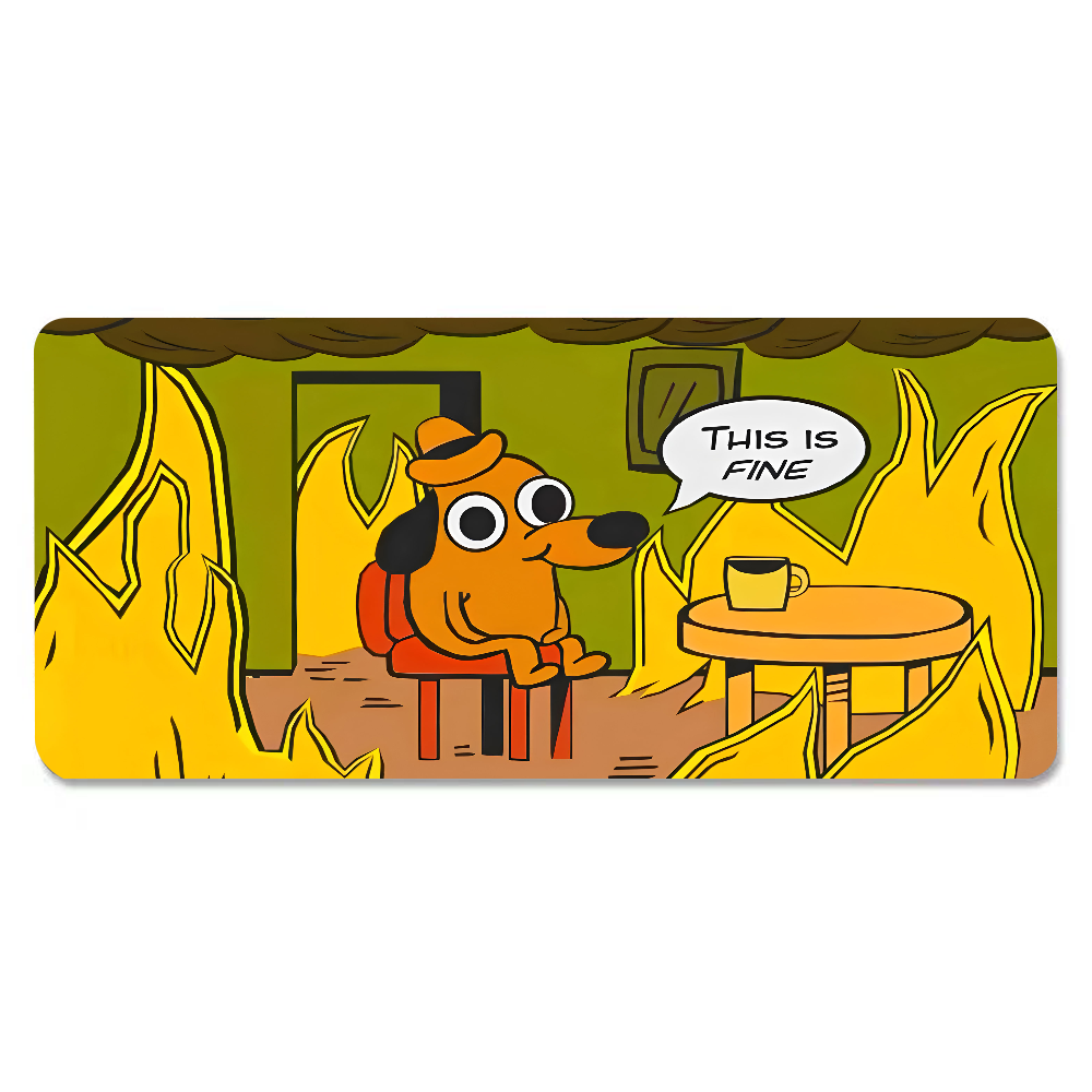This Is Fine Dog Dackel-Mauspa – Gaming Desk Mat Bewertung und Preis