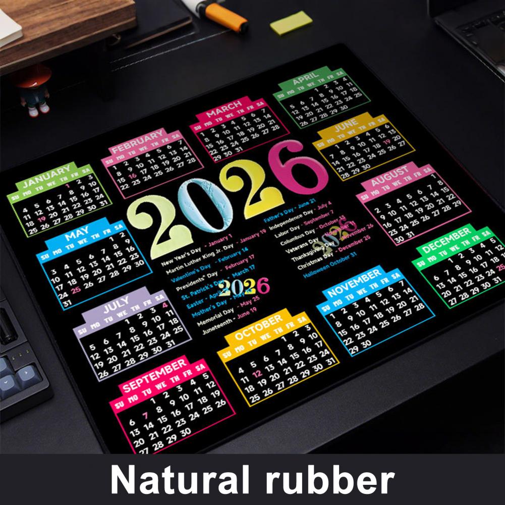 2026-Kalender-Mauspad, wasserd – Gaming Desk Mat Bewertung und Preis